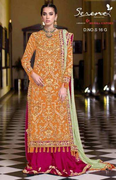 S 16 By Serene Designer Style Embroidered Pakistani Suit Collection